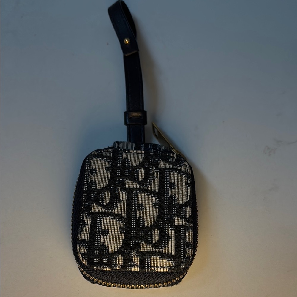 Dior Black and White Monogram Wristlet